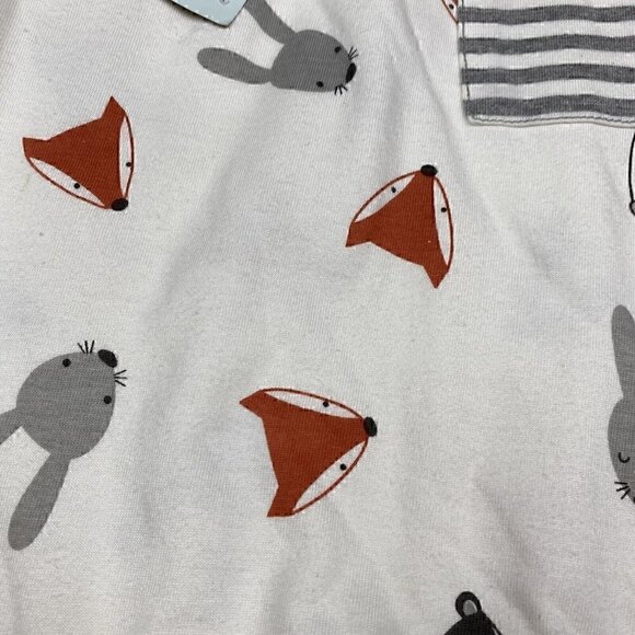 NEW Lilly + Sid Boy's Size 6-12 Months Romper Animal Fox Rabbit Heads - Picture 2 of 12